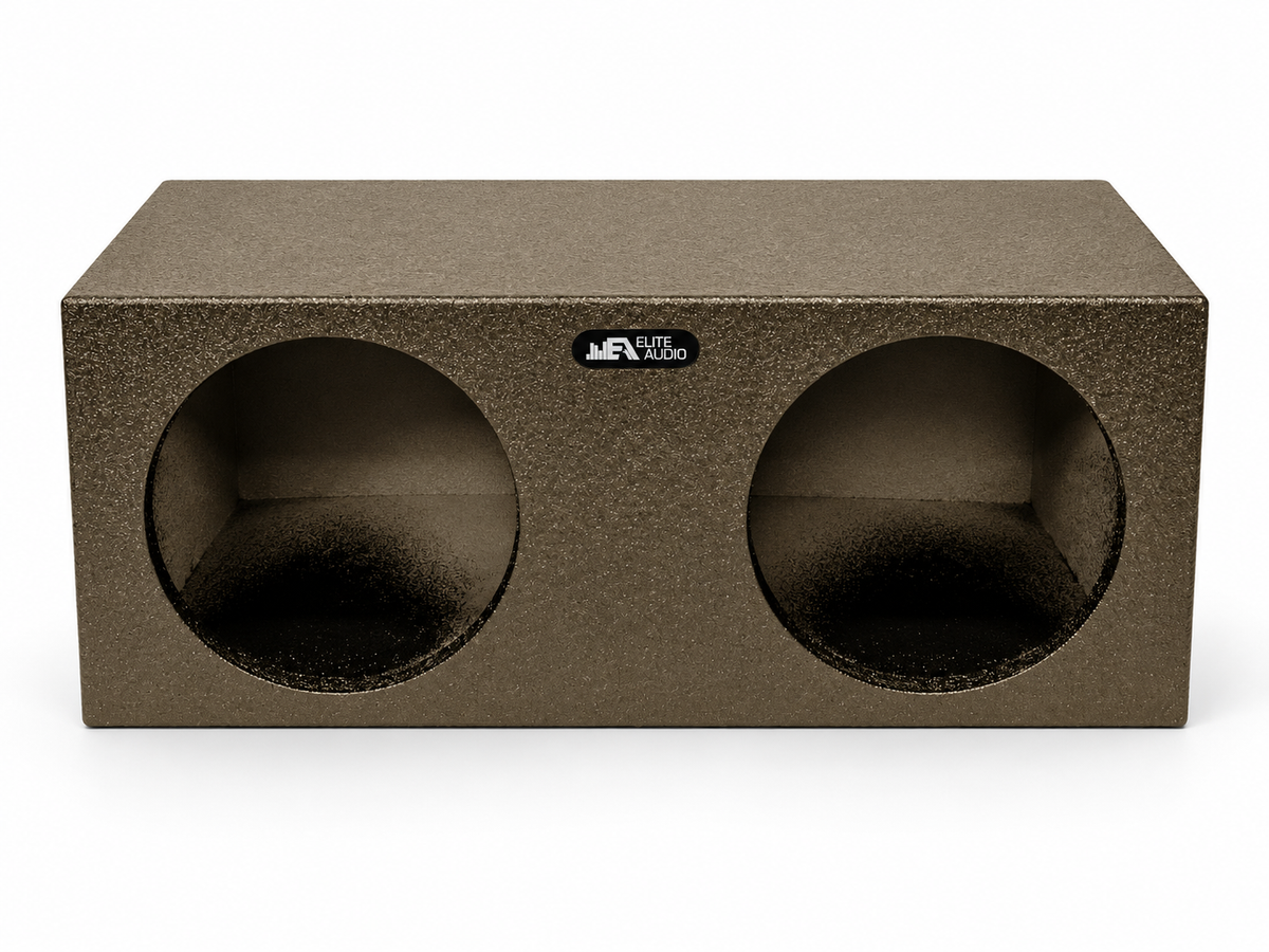 Universal Dual 15” Sealed - Premium USA Made Subwoofer Box with Bed Liner Spray Finish