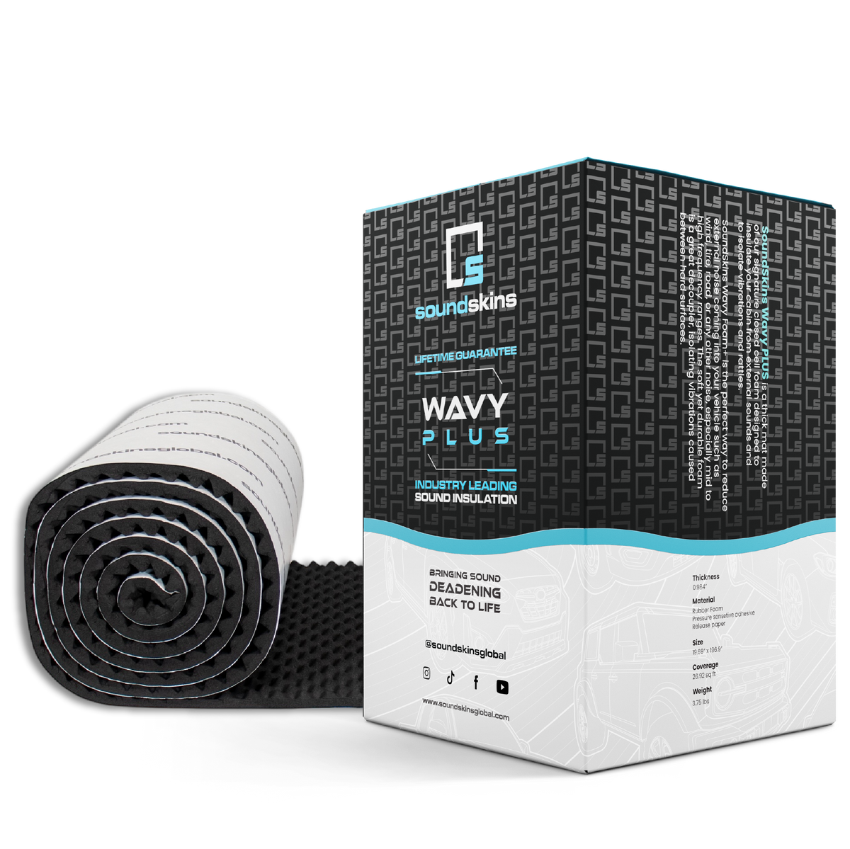 SoundSkins SSK-WAVYPLUS sound deadening foam mat