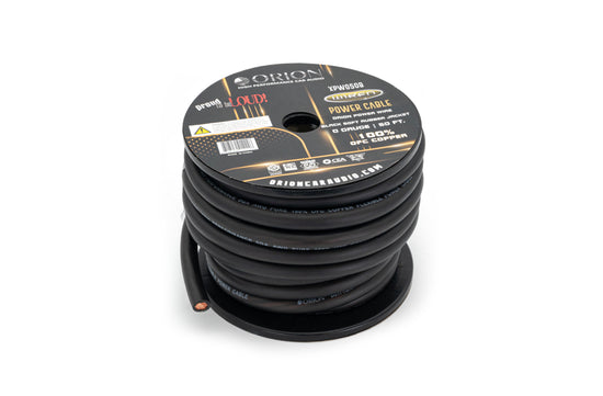 0-Gauge 100% OFC Power Wire Roll – 50FT Black | Ultra-Flexible Car Audio Cable