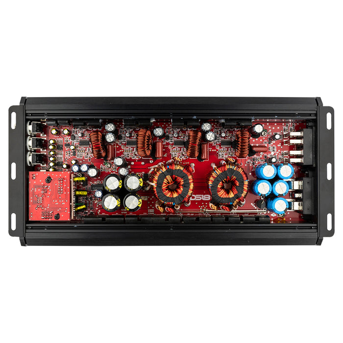 DS18 ZXI.4XL Car Audio Amplifier - Class D, Full Range, 4 Channel, 4800 Watts Max, Adjustable Crossover