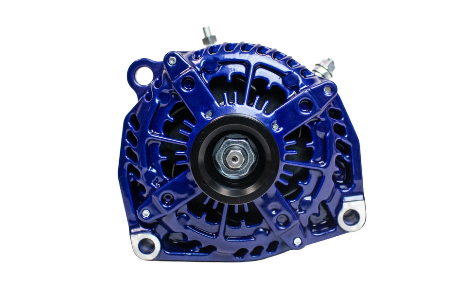 AutoTech Alternator for Chevy/GM 400 Amp High Output Alternator 4.3L–8.1L Engines (2005–2024) | Upgrade for Car Audio, Trucks & SUVs | INTENSE BLUE/BLUEPLE Model AT-HP-8301-400A-BL