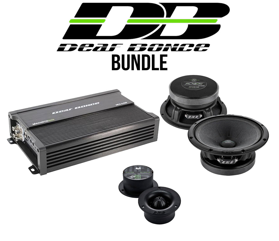 Deaf Bonce Bundle – AP-M61SE 6.5" Midrange Speakers + MFT-25 Mini Tweeters | 4-Ohm High Output Pro Audio Pair