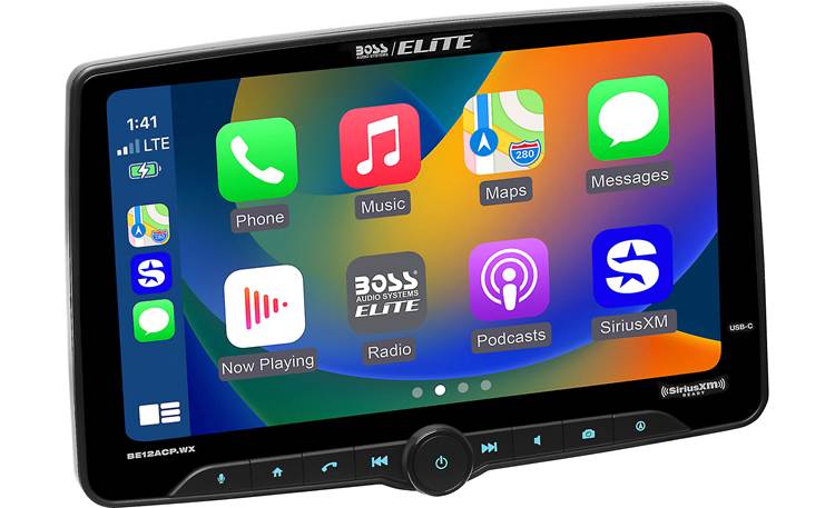 Boss Audio BE12ACP.WXC Single-DIN, Wireless/Wired Apple CarPlay & Android Auto, Mech-less Multimedia Player (no CD/DVD) 12" Touchscreen Bluetooth + Rear-View Camera