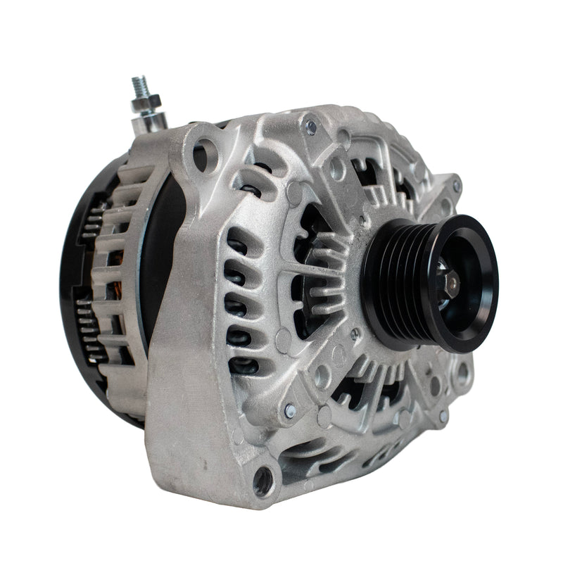 Car alternator on a white background