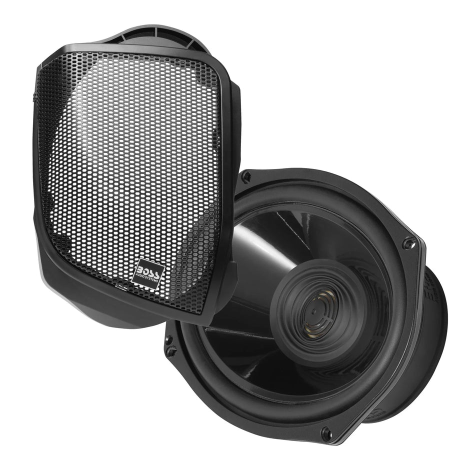 Boss Audio BOSS-BHD14 BOSS Audio Systems BHD14 Harley Davidson 6 x 9 Inch Saddlebag Speaker Kit â€“ Fits Select 2014+ Road Glide and Street Glide Motorcycles, 300 Watts of Power Per Pair, Full Range, 2 Way, Sold in Pairs