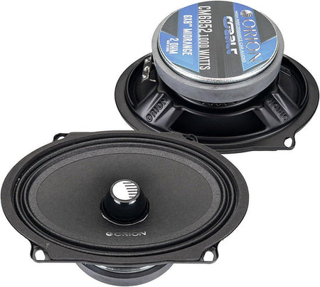 Orion CM6852, front cone view and rear magnet view shown side by side