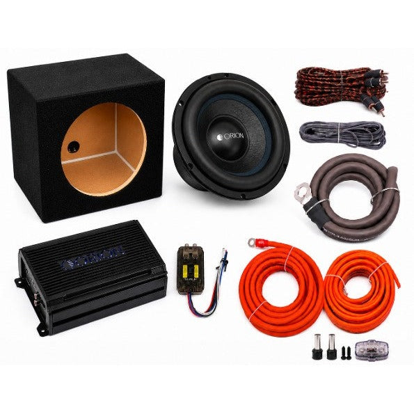 Orion Cobalt Elite Complete Car Audio Bass Package – 650W Amp, 12" Subwoofer, Enclosure, Wiring Kit & LOC