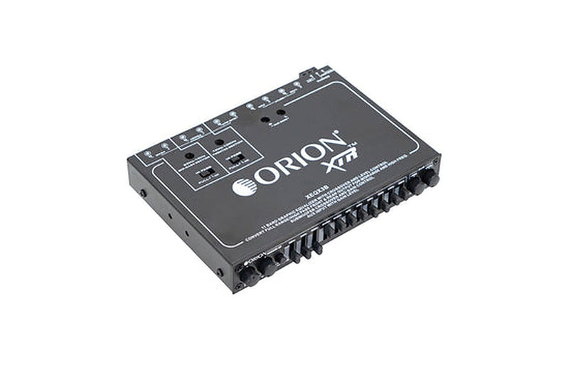 Orion XEQ-X3B equalizer, angled top view showing controls and rear ports