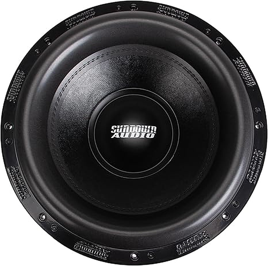 Sundown Audio M15D1 subwoofer, front view showing cone, surround and center badge