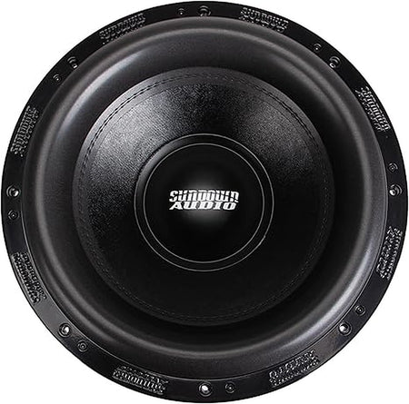 Sundown Audio M15D1 subwoofer, front view showing cone, surround and center badge