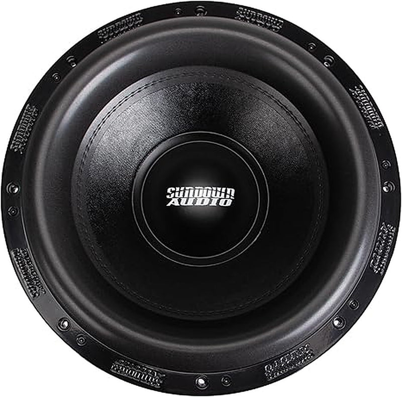 Sundown Audio M15D1 subwoofer, front view showing cone, surround and center badge