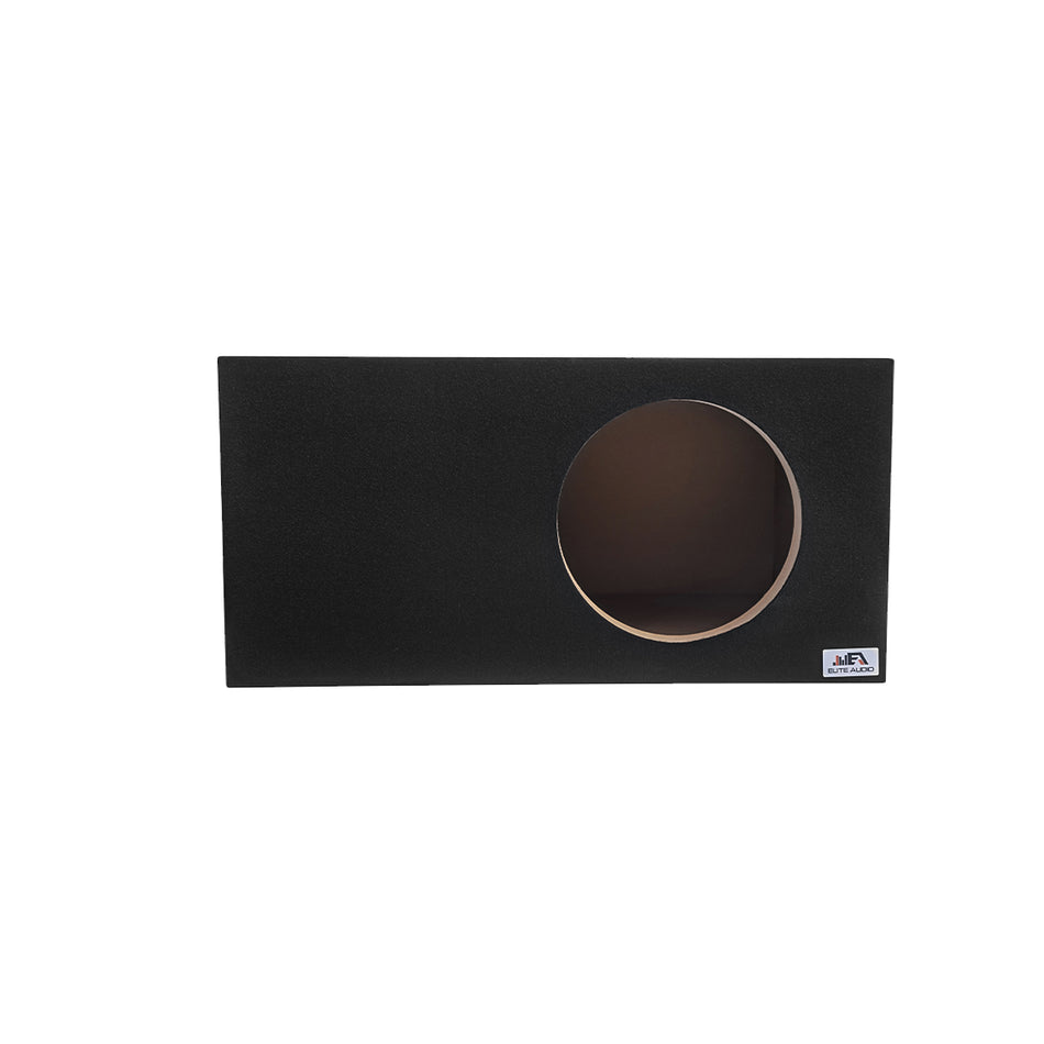 Elite Audio EBOX-SVS12SPL Single 12” Subwoofer Enclosure - Plush OEM Carpet, Rear Side Port for SPL Bass, 1” MDF Heavy-Duty Construction, Pro-Tuned Ports, High-Current Terminals for Superior Sound Quality