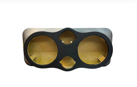 Universal SS-SSTT265-3-VINYL Tiddy-Panel, front view of dual round cutouts and cupholder shape