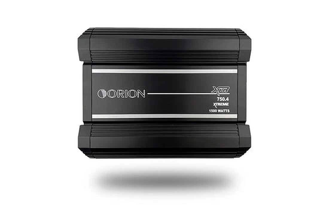 ORION XTR750.4, front view showing logo badge and heatsink fins