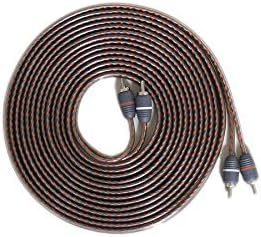 Elite Audio EA-RCA20 Standard 2-Ch RCA Cable - 20ft. Male to Male Twisted Wire Pair with Noise Reduction