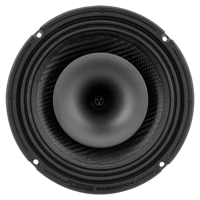 DS18 8HD800NCFD-4 8" Neodymium Coaxial Hybrid Mid-Bass Water resistant Carbon Fiber Cone Loudspeaker with Built-in Driver 400 Watts Rms 4-Ohm