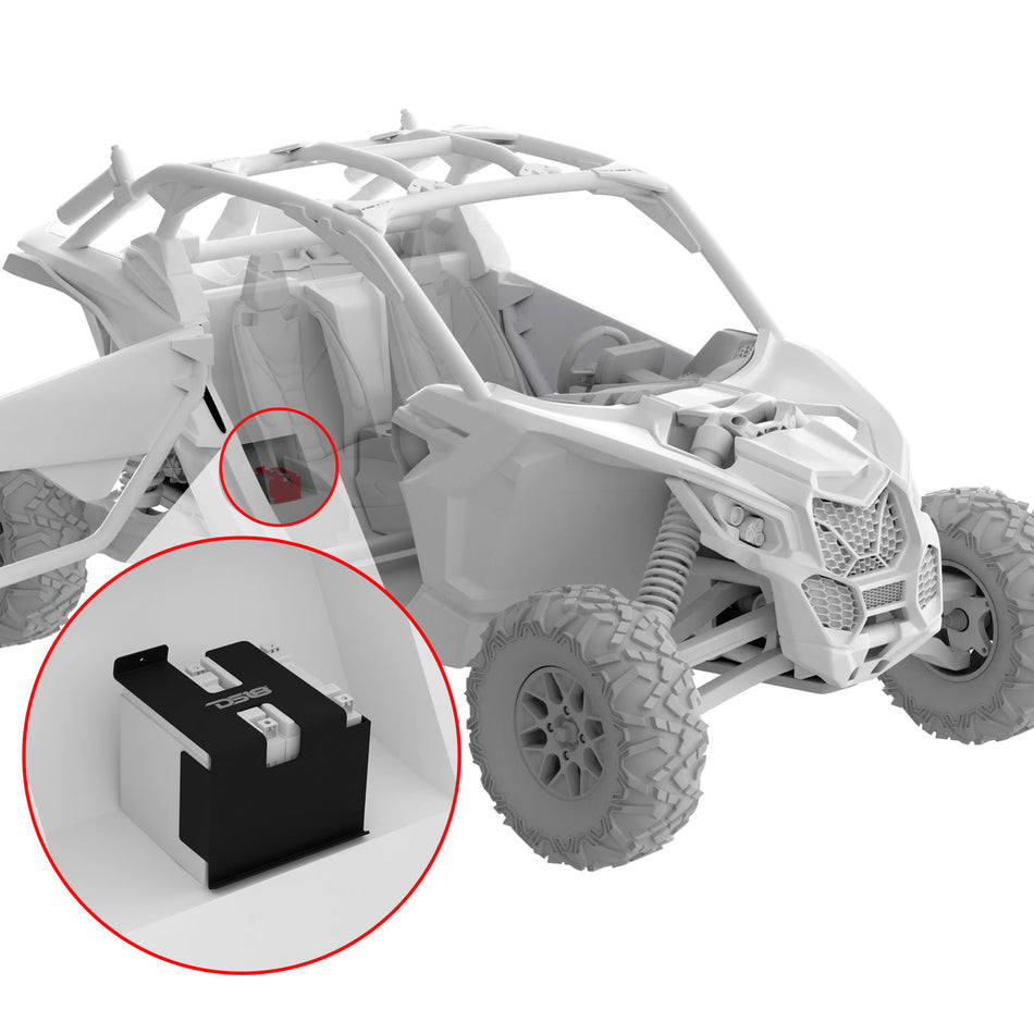 DS18 DS-CA-X3DBATT Can-am Maverick X3 Second Battery Upgrade Kit - More Battery Reserve Power For Longer Lasting Audio