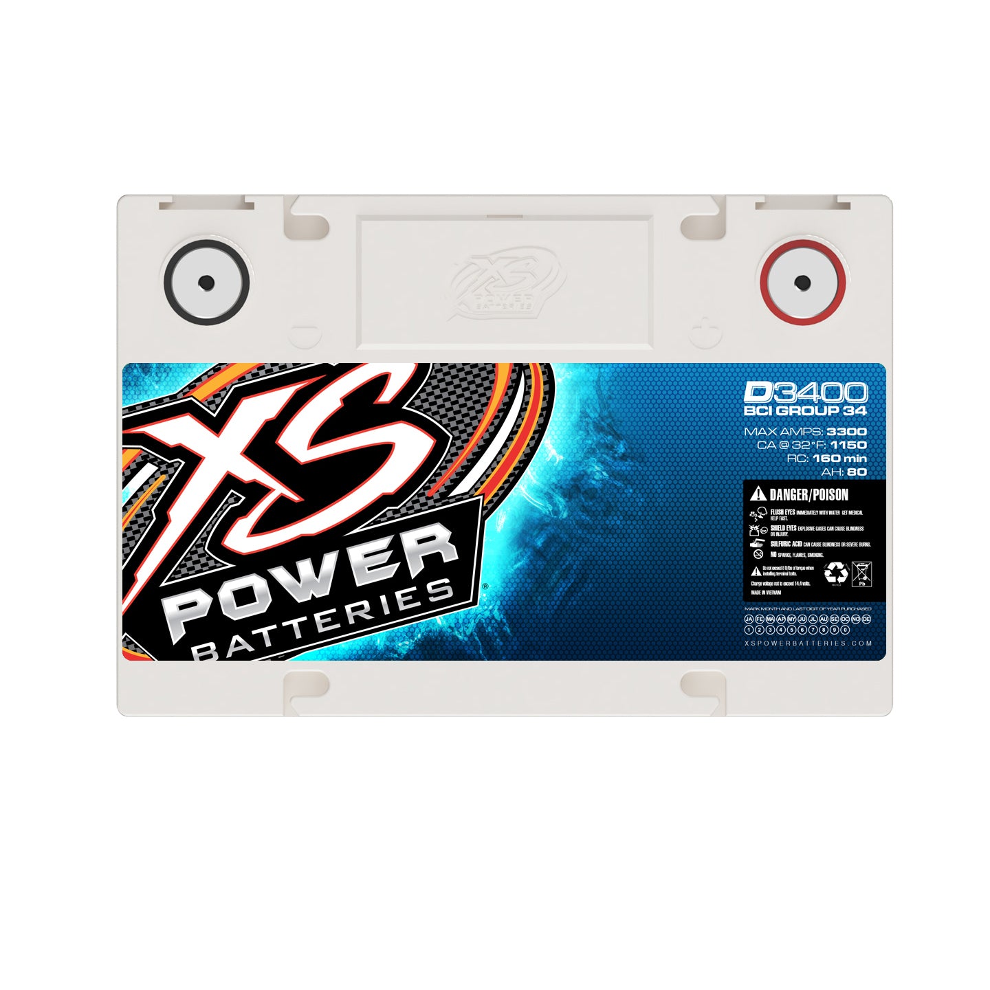 ‼️最終金額‼️ XS POWER XS-D3400 XS Power XS-D3400 XSPOWER D3400 12V BCI Group 34, AGM Battery