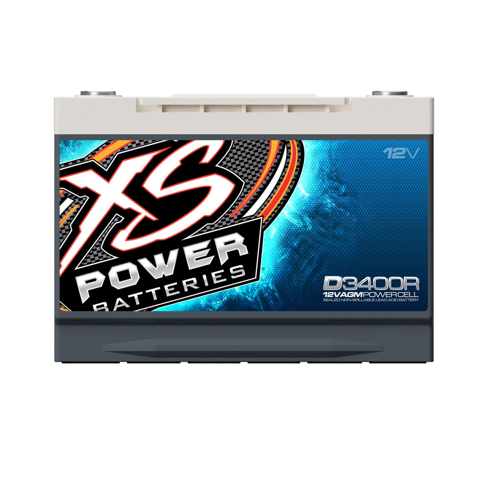 XS Power XS-D3400R XSPOWER D3400R 12V BCI Group 34R, AGM Battery, 2500W/4000W Range