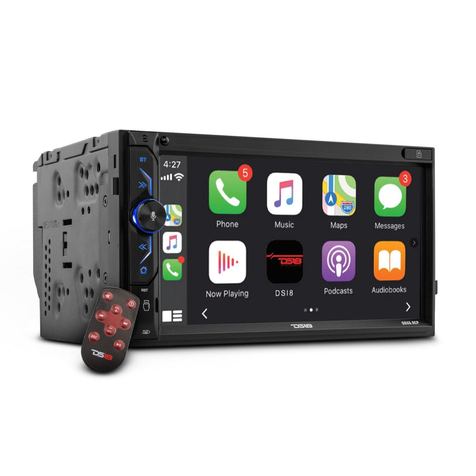 DS18 DS-DDX6.9CP 6.9 Inch Touchscreen Mechless Double-Din Headunit with Bluetooth, USB, Mirror Link And Car play DS18