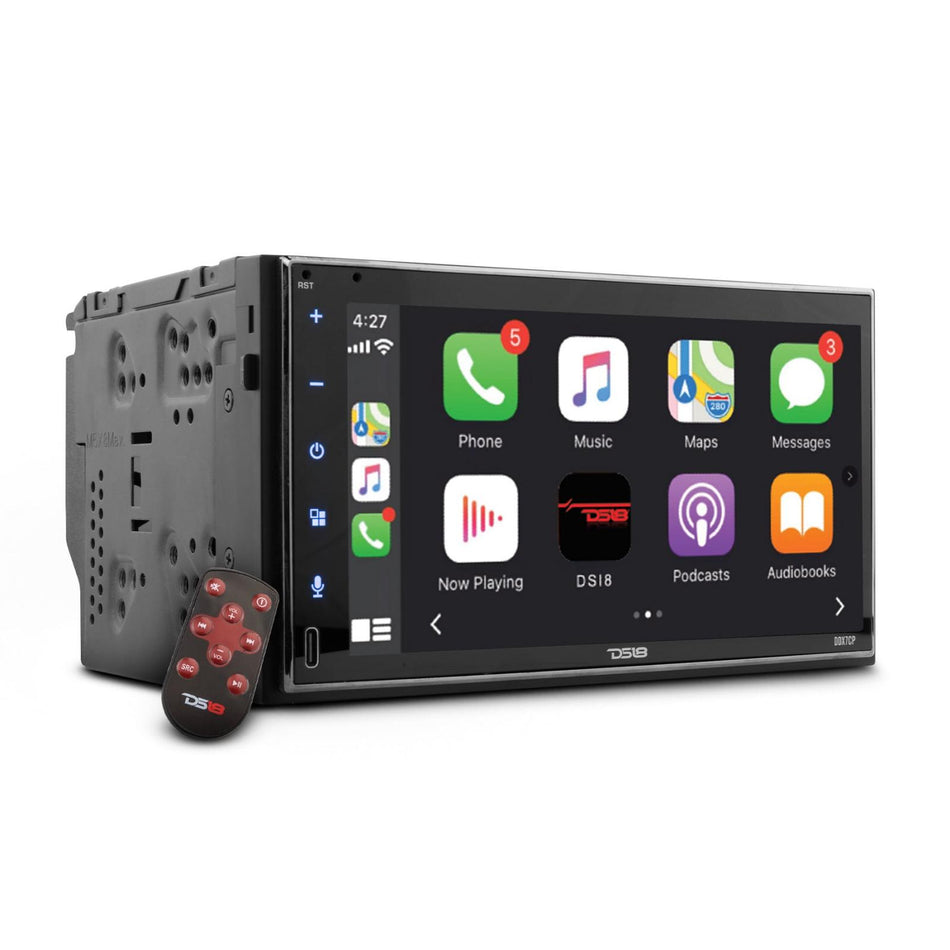 DS18 DS-DDX7CP 7 Inch Touchscreen Mechless Double-Din Headunit with Bluetooth, USB, Mirror Link And Car play DS18