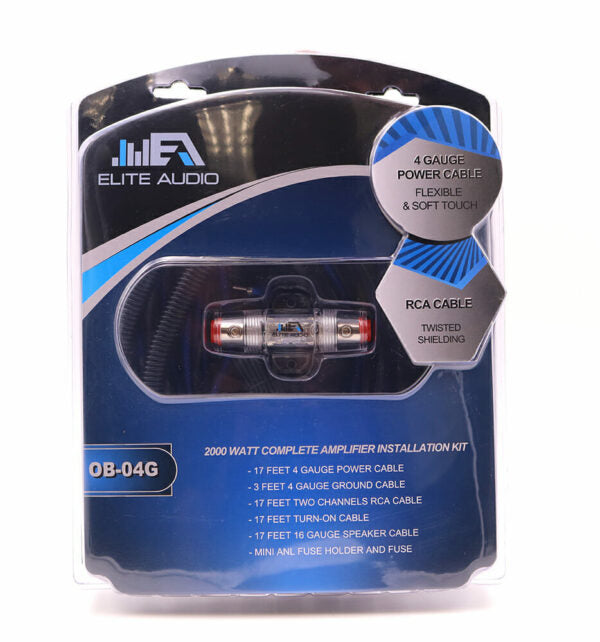 Elite Audio EA-OB04G Entry Level 4 Gauge Amp Kit | Elite Audio