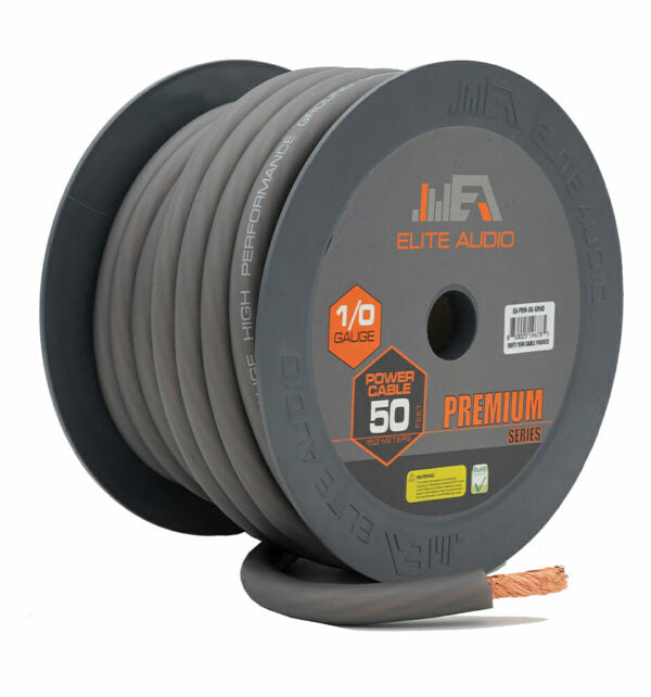 Elite Audio 0 Gauge Ground Wire – 50ft CCA Power Cable