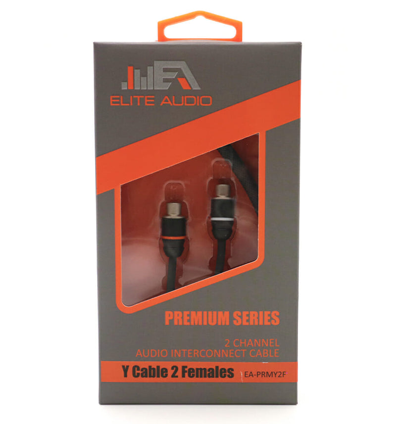 Elite Audio RCA Y-Adapter | 100% OFC Copper | 2 Female to 1 Male RCA Splitter