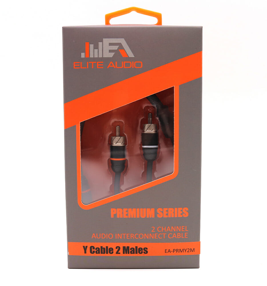 Elite Audio EA-PRMY2M Premium 100% OFC Copper Y-adapter 2 Males 1 Female RCA Cable | Elite Audio