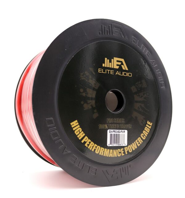 Elite Audio EA-PRO-8G-PWR 100% OFC Tinned Copper 8 Gauge Power Wire 250ft | True Gauge | Elite Audio