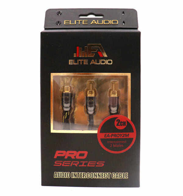 Elite Audio Pro Series 100% OFC Copper RCA Y-Adapter Cable – Dual Male to Single Female Connector