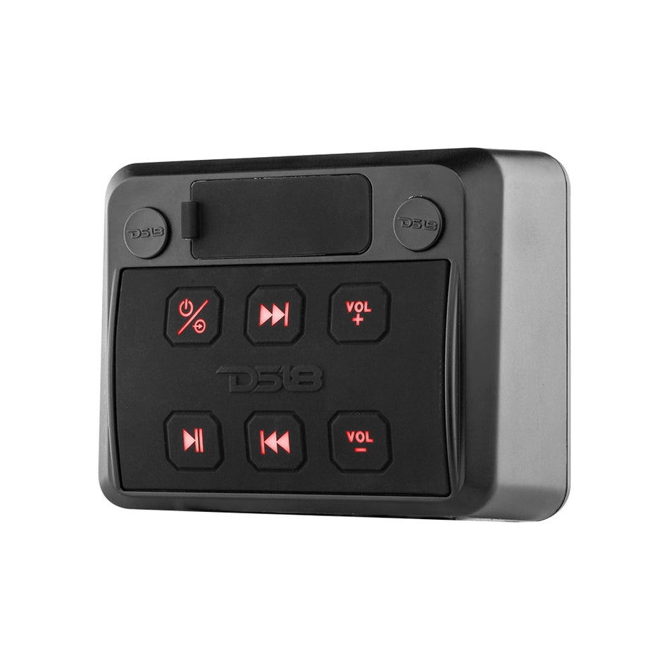 DS18 DS-ENSBTRC-SQ Marine Waterproof Universal Enclosure With Bluetooth Streaming Audio receiver Controller (Works with android and iPhone) DS18