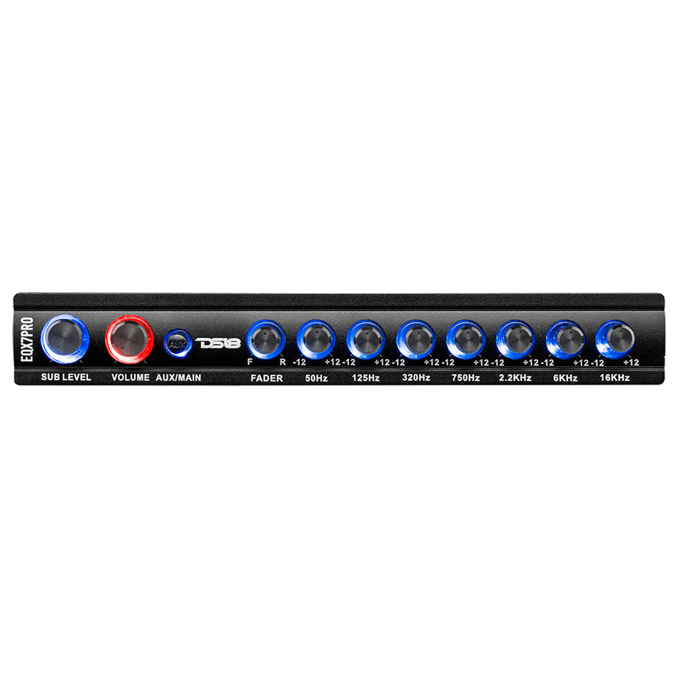 DS18 DS-EQX7PRO High Volt 7-Band Equalizer with High Level Input, Auto Turn On And High Volt Led Indicator DS18
