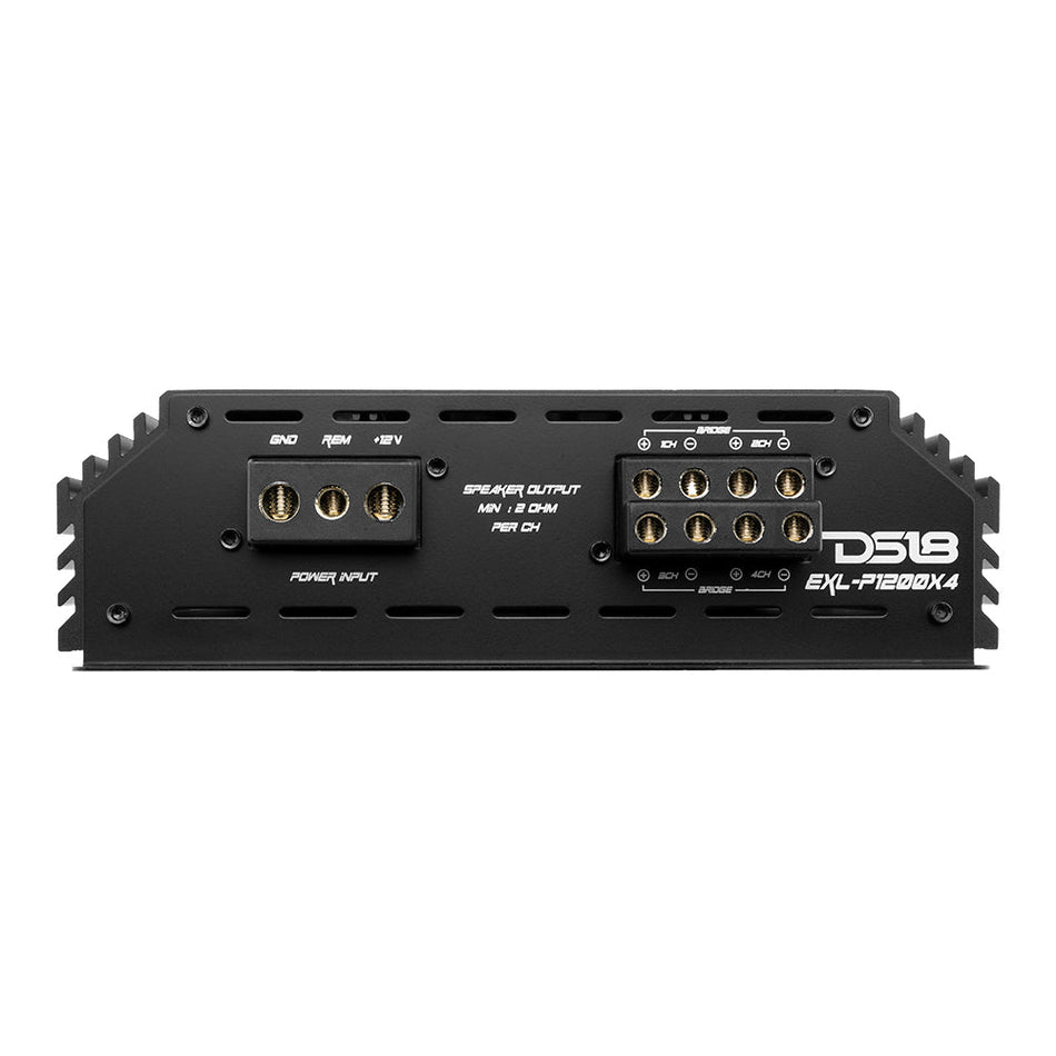 DS18 DS-EXL-P1200X4 EXL Power 4-Channel Amplifier 200 x 4 at 4-Ohm Watts RMS DS18