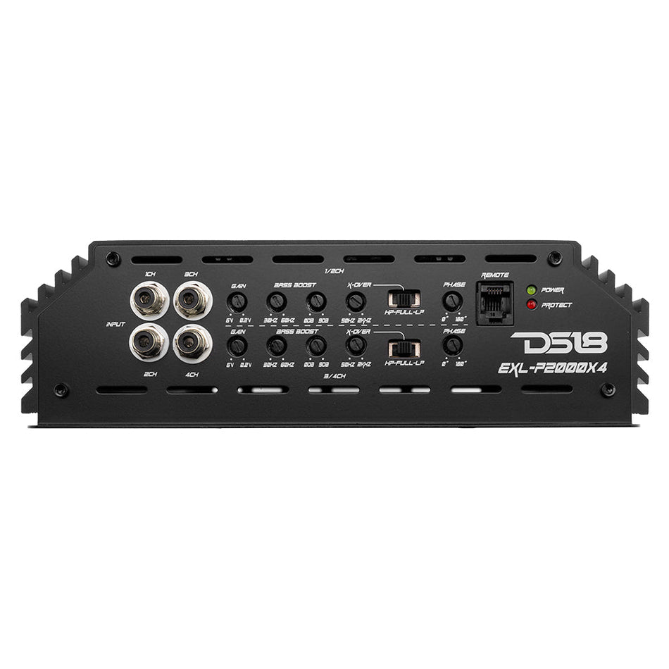 DS18 DS-EXL-P2000X4 EXL Power 4-Channel Amplifier 280 x 4 at 4-Ohm Watts RMS DS18