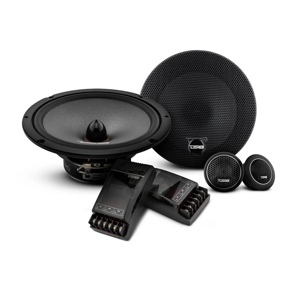 DS18 DS-EXL-SQ6.5CX EXL 6.5 Inch 2-Way Component Speaker System 500 Watts Max DS18