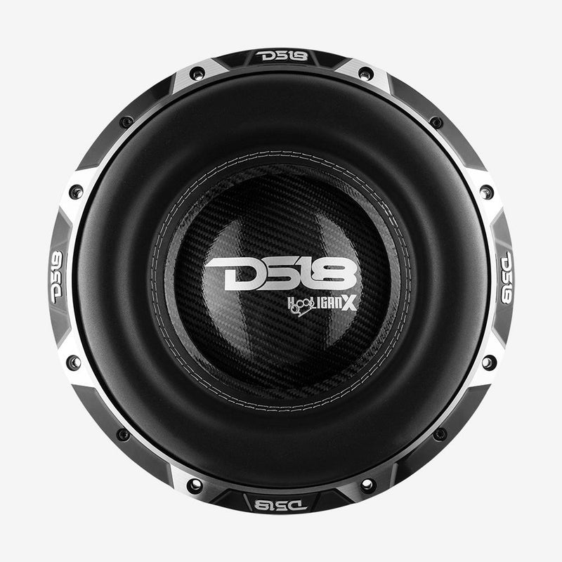 DS18 DS-HOOL-X12.1DHE HOOLIGAN X Black Frame High Excursion 12 Inch Subwoofer 4000 Watts RMS 4 Inch DVC 1-Ohm DS18