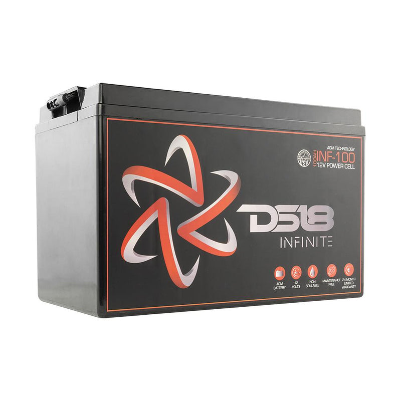 DS18 DS-INF-100 INFINITE 100 AH AGM Power Cell 12 Volt Battery DS18
