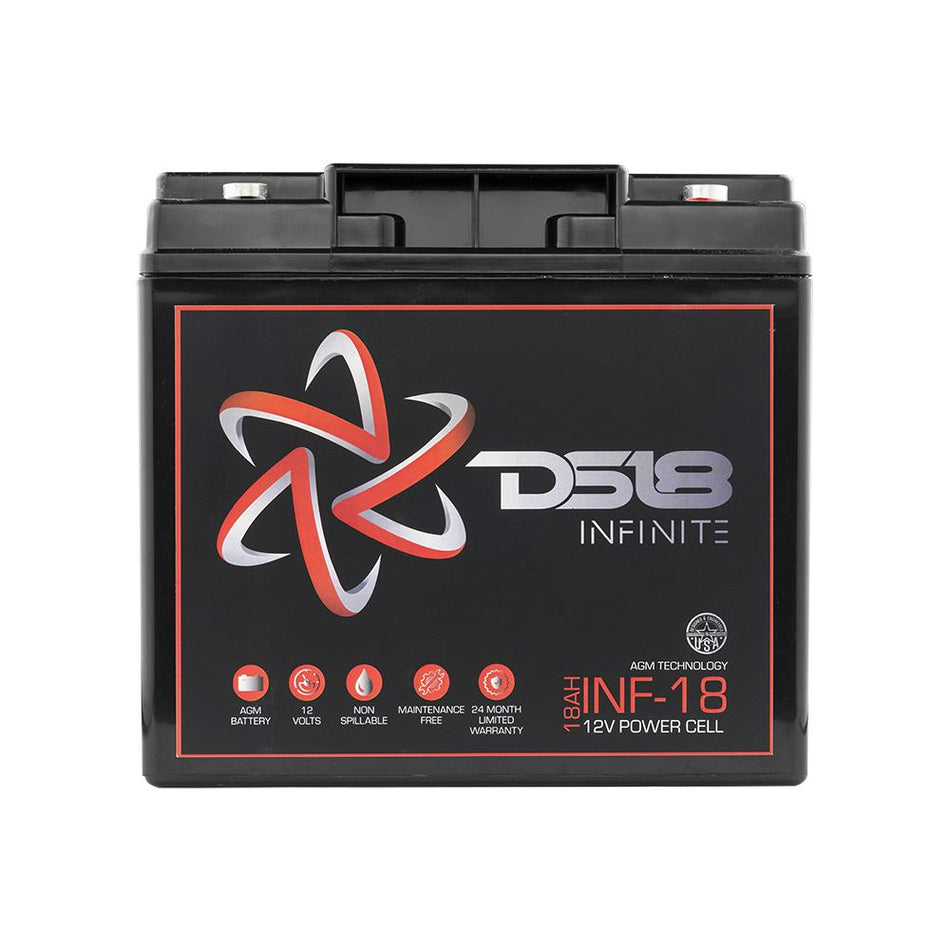 DS18 DS-INF-18 INFINITE 18 AH AGM Power Cell 12 Volt Battery DS18