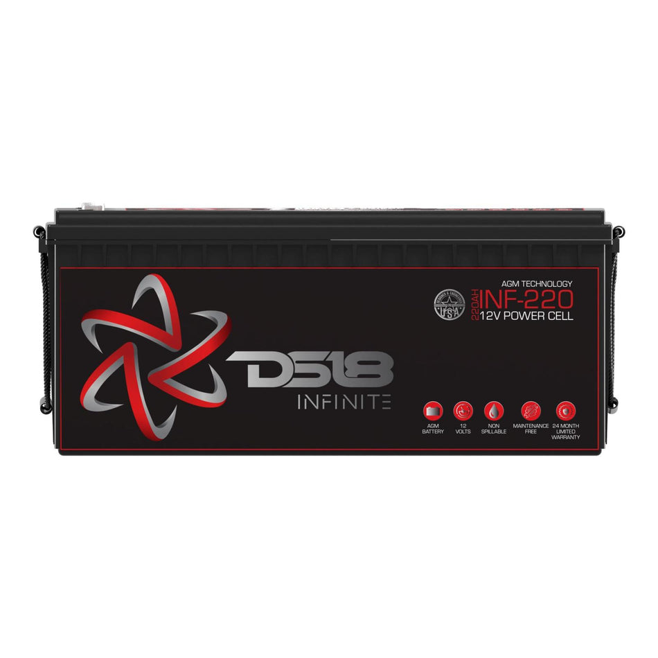 DS18 DS-INF-220 Infinite 220 AH AGM Power Cell 12 Volt Battery DS18