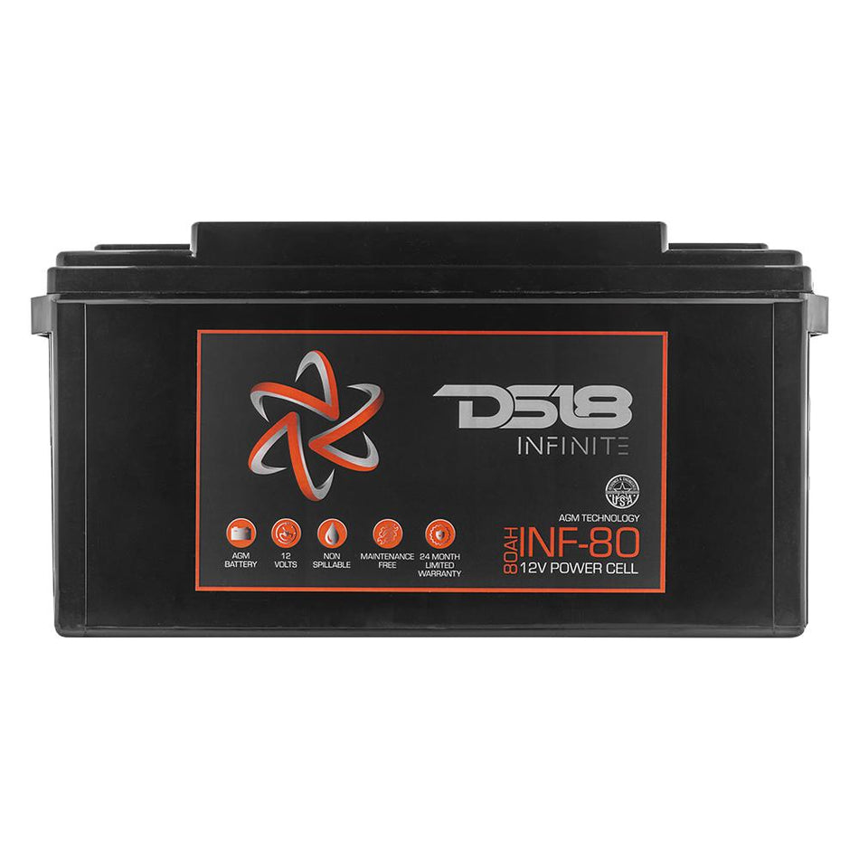 DS18 DS-INF-80 INFINITE 80 AH AGM Power Cell 12 Volt Battery DS18