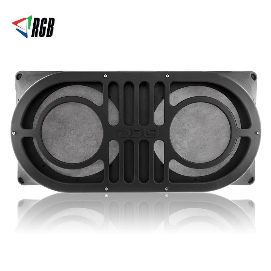 DS18 DS-JBASS Jeep Gate Enclosure for Wrangler JK/JL 2X10 Inch Shallow Subwoofer Black DS18