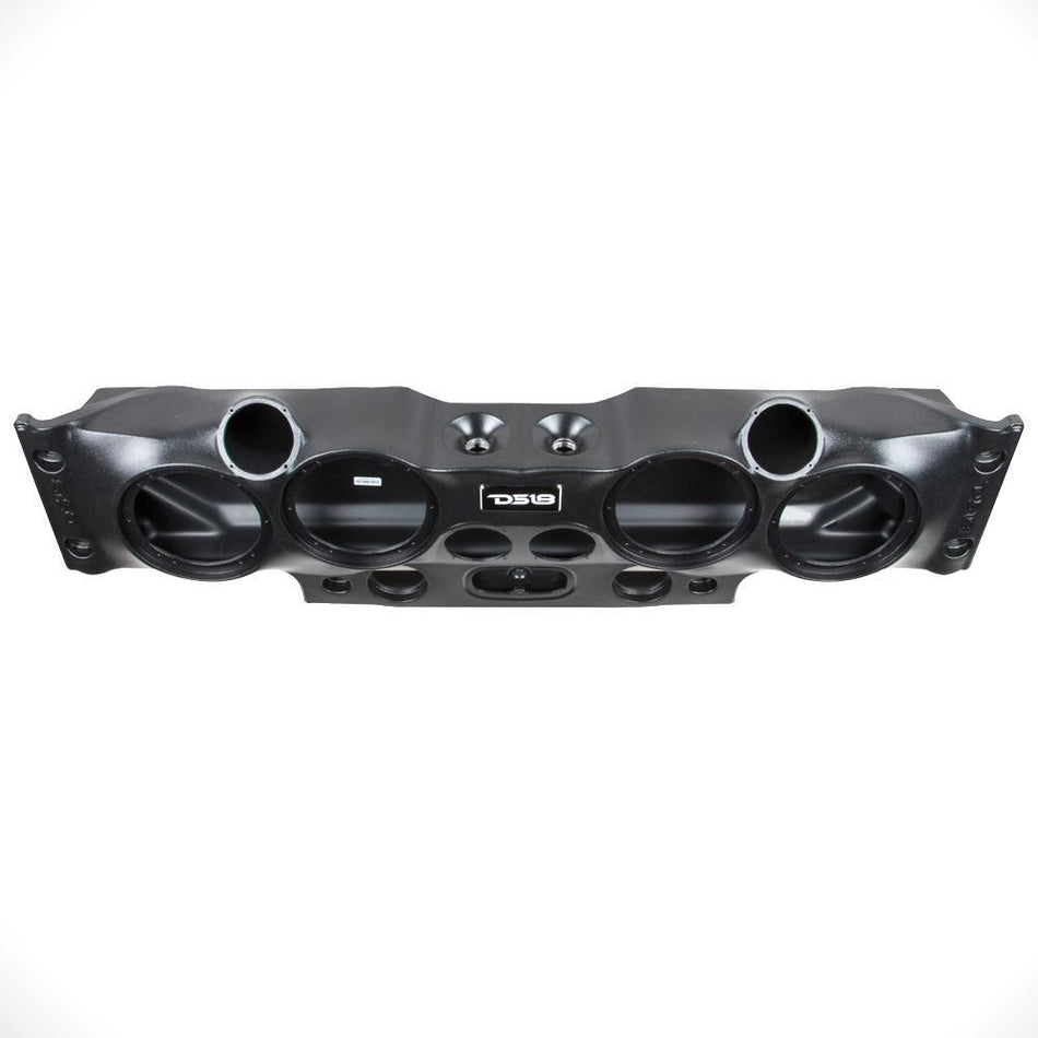 DS18 DS-JK-SBAR/BK Overhead Bar System for JK/JKU Jeeps 4 X 8 Inch Speakers 4 X Tweeters 2X Drivers Black DS18