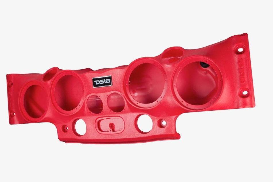 DS18 DS-JK-SBAR/RD Overhead Bar System for JK/JKU Jeeps 4 X 8 Inch Speakers 4 X Tweeters 2X Drivers Red DS18