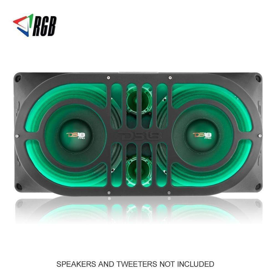 DS18 DS-JMID Jeep Gate Enclosure for 2 X 10 Inch Speakers and Tweeters DS18