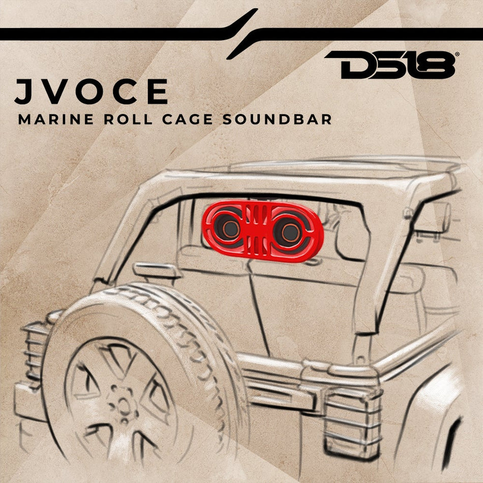 DS18 DS-JVOCE Jeep/ATV Marine Roll Cage Sound Bar W/ 2 X PRO-HY6.4B Included DS18
