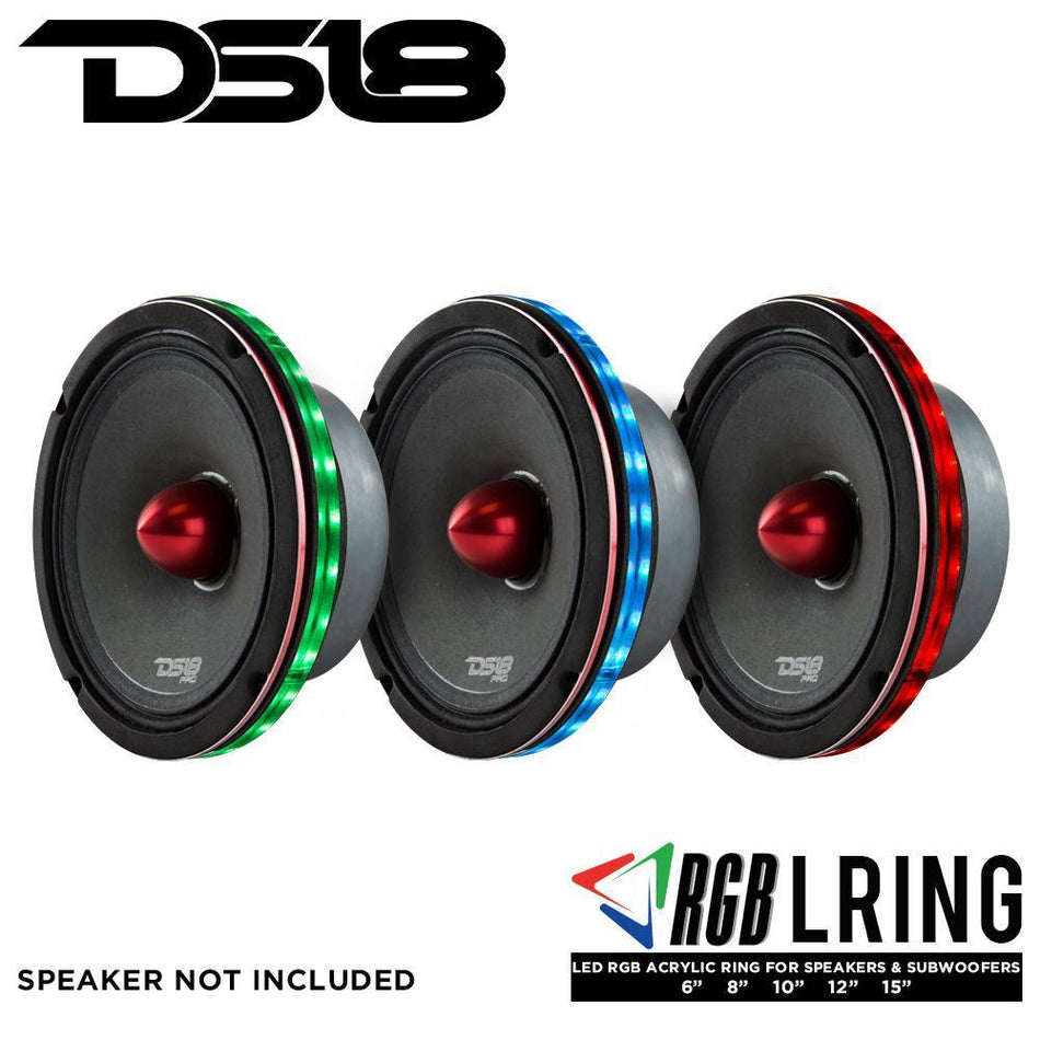 DS18 DS-LRING8 Vision 8 Inch RGB LED Ring for Speaker and Subwoofers DS18