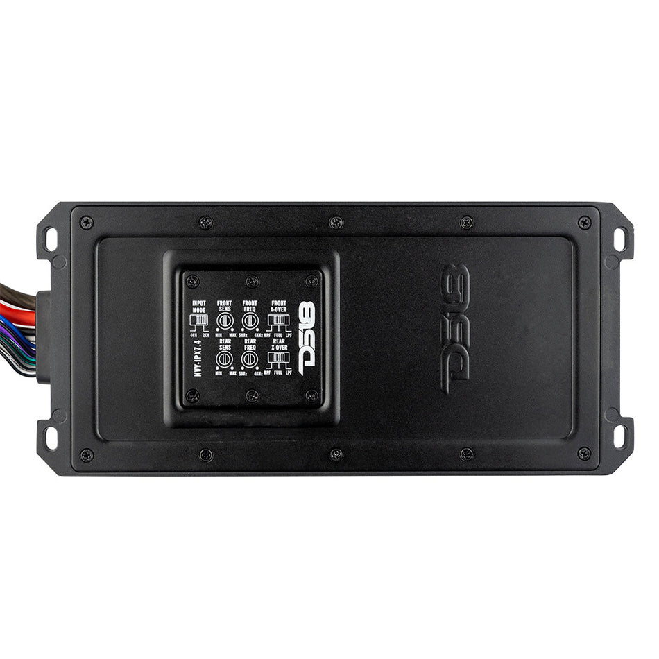 DS18 DS-NVY-IPX7.4 Full-Range Digital Marine 4-Channel Amplifier 120 x 4 at 4 ohm Watts Waterproof Submersible IPX7 DS18
