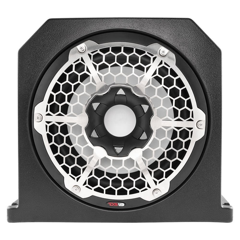 DS18 DS-NXL-10SUBLD/BK HYDRO Double Marine Subwoofer Enclosure W/ 10 Inch Subwoofer plus 10 Inch Passive Radiator and Integrated RGB Lights 700 Watts 4-Ohm Black DS18
