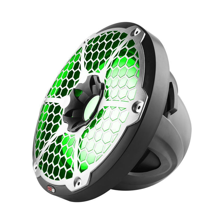 DS18 DS-NXL-12SUB/BK HYDRO 12 Inch Marine Subwoofer W/ Integrated RGB Lights 700 Watts SVC 4-Ohm Black DS18